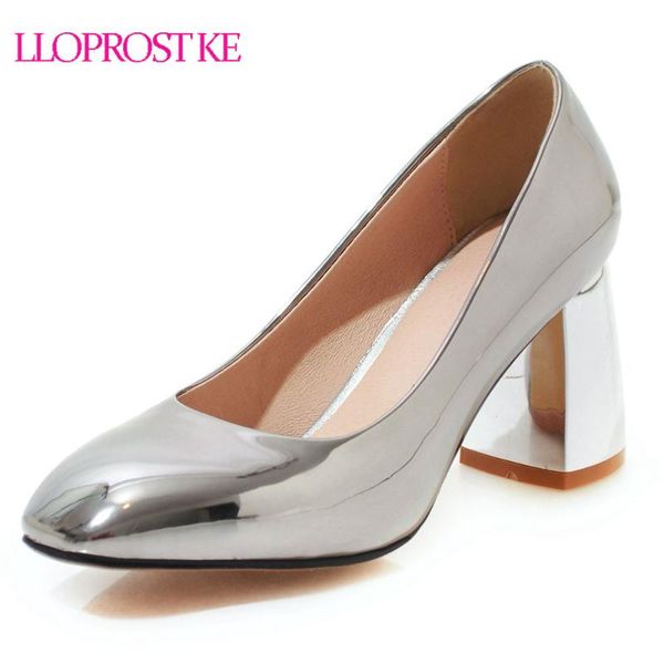 

lloprost ke 2021 plus size 48 women pumps square toe spring summer shoes heels dress ladies office, Black