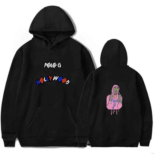 

2021 polo g hoodies rapper hip hop streetwear men women fashion print sweatshirt hoodie harajuku tracksuit clothing, Black