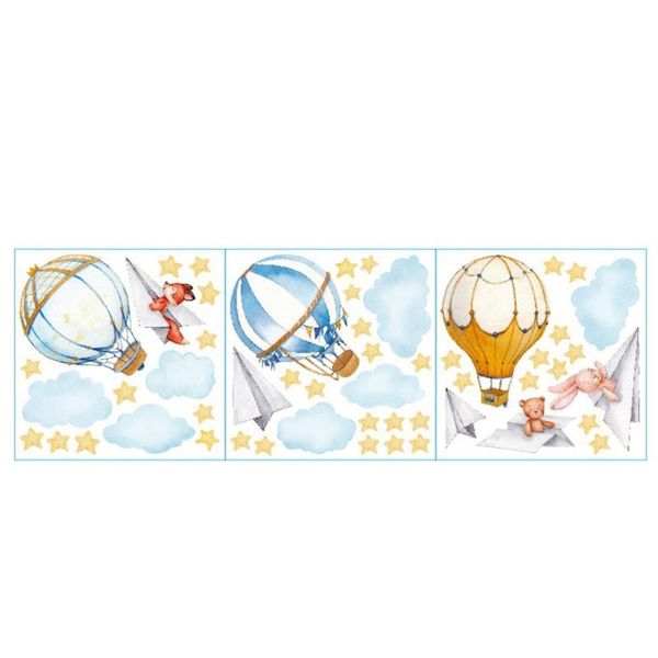 

wall stickers 1 sheet animal air balloon adhesive kids room