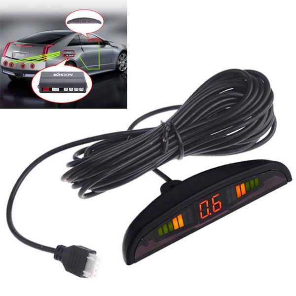 

car rear view cameras& parking sensors auto lcd display reverse backup system buzzing sound warning 4