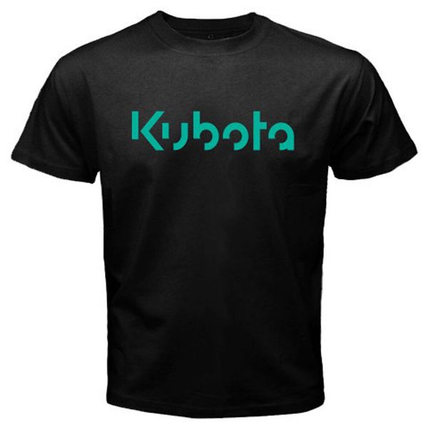 

new kubota tractor green logo men's black t-shirt size s-3xl, White;black