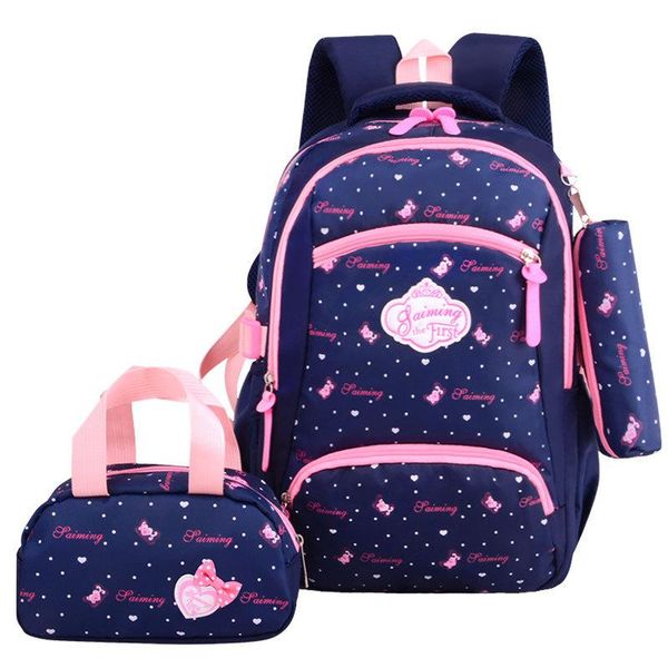 

piece set waterproof school backpacks printing bags for girls kids light children bagpack backbag rucksack