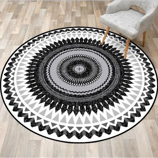 

carpets household living room carpet geometric ethnic style pattern circular children's children playing non-slip mat