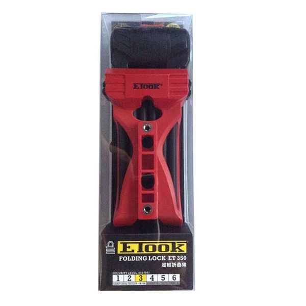 

bike locks mountain road bicycle anti-theft safety strong black,red,white 512g folding et350 75cm/29.5inch lock