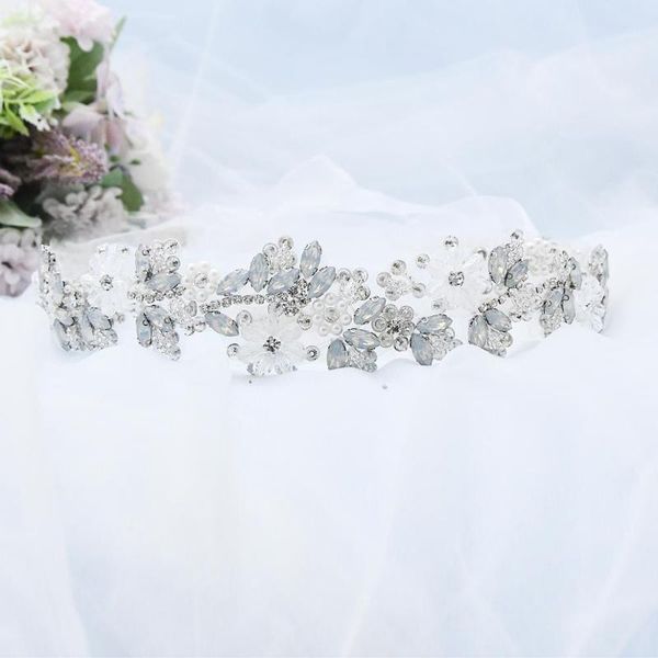 

wedding sashes trixy s434 luxury belt for women rhinestone bridal opal crystal bride dress girls organza chain, White