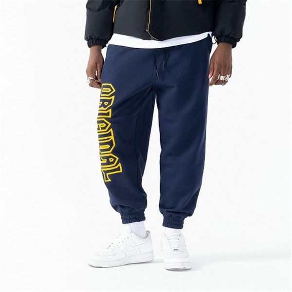 

men's pants for autumn/winter 2021 fleece sport men harem teenagers leggings letter-printed slacks and slack, Black