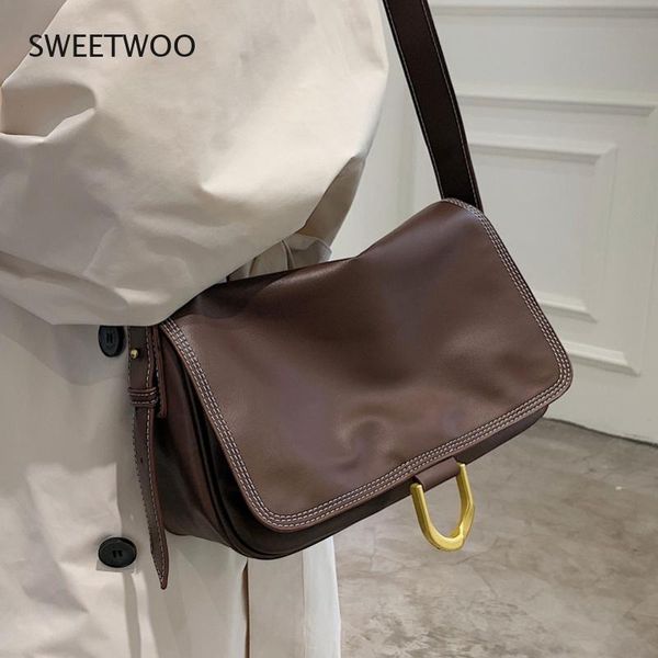 

evening bags 2021 solid color high-quality leather ladies shoulder bag underarm casual messenger