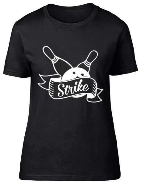 

Strike Fitted Womens Ladies T Shirt, White;black