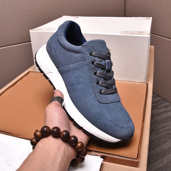 

2021 men classic breathable sneakers fashion comfortable brand designer sports flats lace up suede runner shoes size 38-44, Red;white