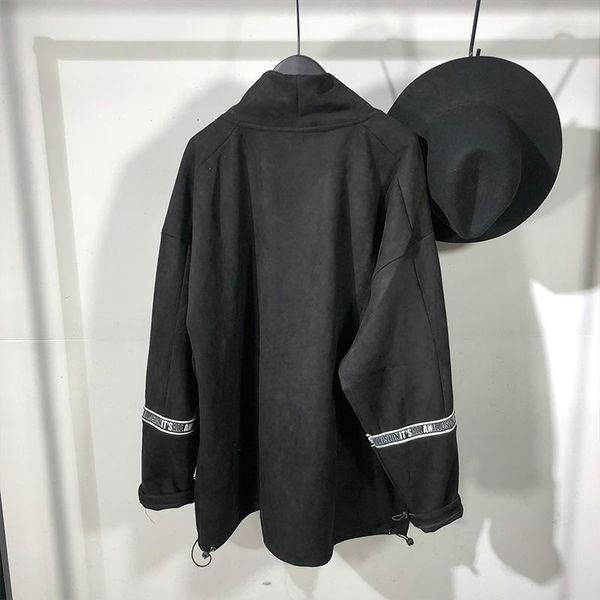 

men's hoodies & sweatshirts seak men cotton gothic oversize clothing spring solid black bottoming