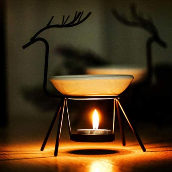 

bird's nest deer wax melts oil burner aroma metal candlestick candle holder decor home decoration art gift for weddings parties fragran
