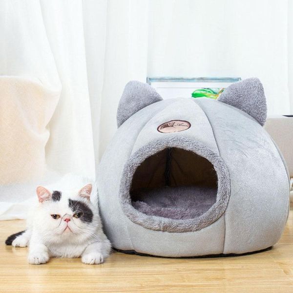 

cat beds & furniture bed house sweet sleep comfort mats soft plush kennel puppy cushion small dogs cats nest washable cave