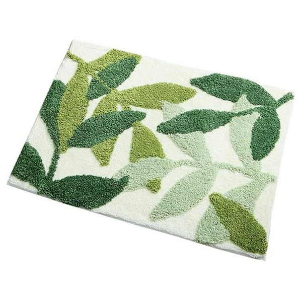 

carpets leaves microfiber strong water absorption bath rug tower with non slip back inside entryway door mat
