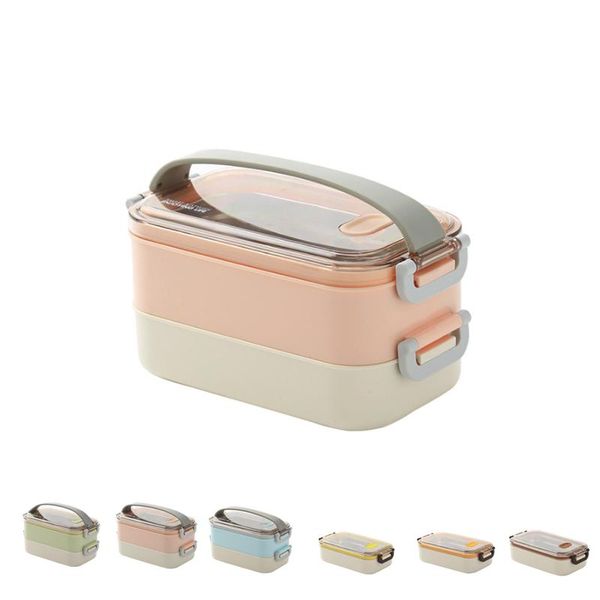 

dinnerware sets portable 304 stainless steel lunch box leakproof bento single/double layer student container picnic
