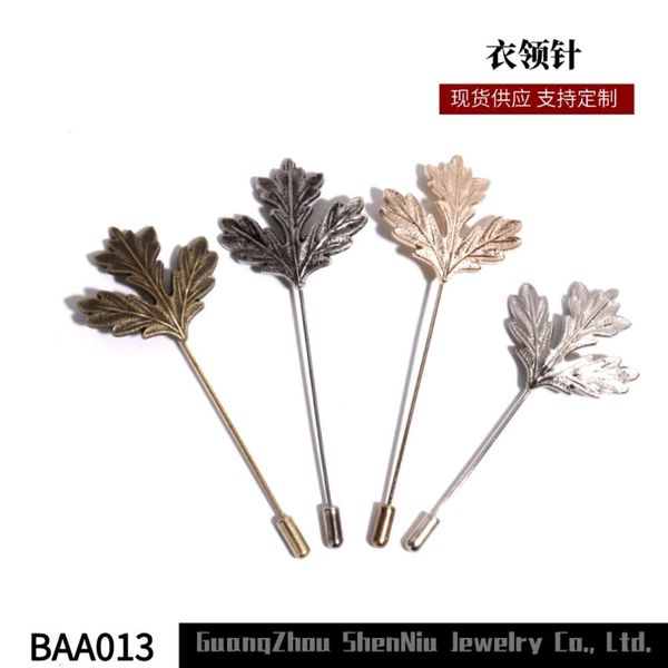 

single fashion pin personalized maple leaf brooch alloy jewelry ab011, Gray