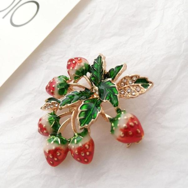 

pins, brooches fruit strawberry brooch vd1498 vintage for women pins jewelry, Gray