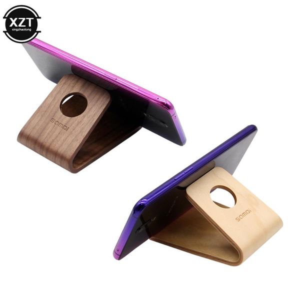 

cell phone mounts & holders universal desktablet holder wooden support desk bamboo walnut birch mobile stand lightweight for huaw