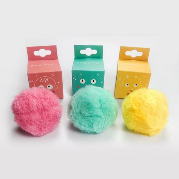 

cat toys pet imitate animal voice plush ball smart interactive training toy playing for cats kitten