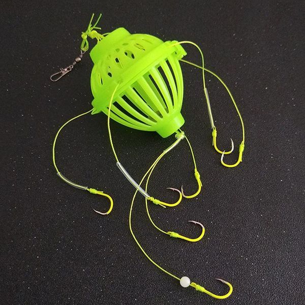 

fishing hooks 1pcs explosion baits cage sea box hook with strong carbon steel plastics tackle carp accessories tool