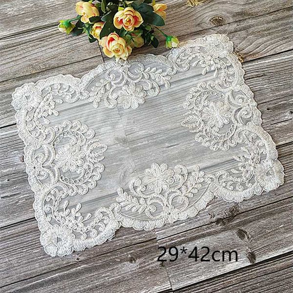 

korean lace decorative mat cover cloth european fabric mesh table tea tray set small household appliances dust