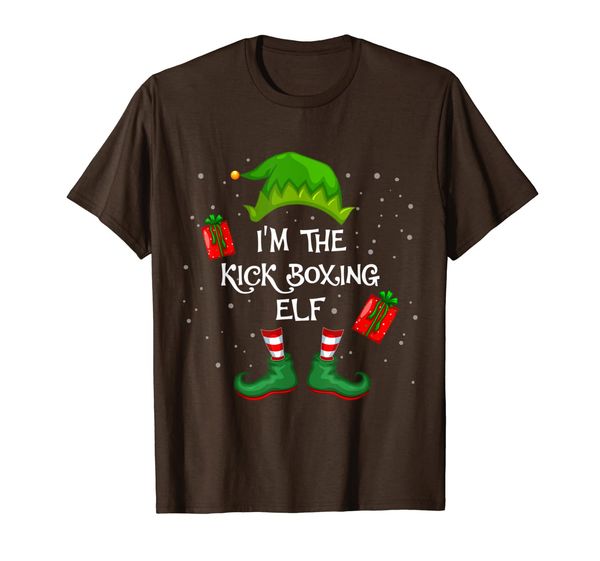 

i'm the kick boxing elf funny group matching family xmas t-shirt, White;black