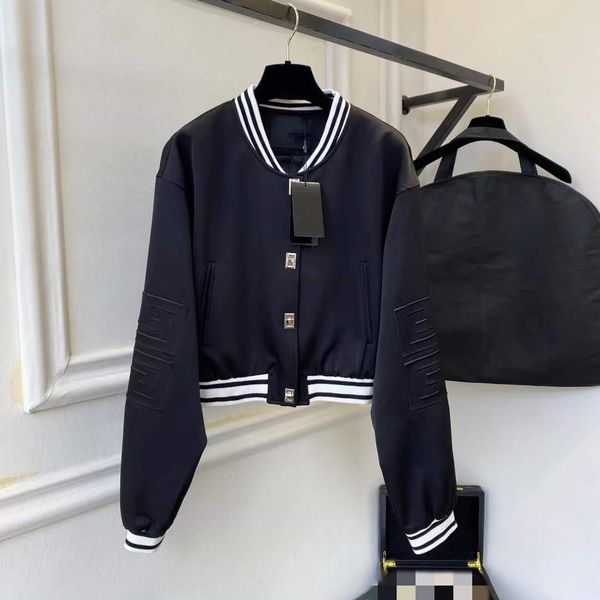 

milan runway jackets 2022 spring stand collar long sleeve panelled women's coats designer brand same style outerwear 0313-1, Black;brown