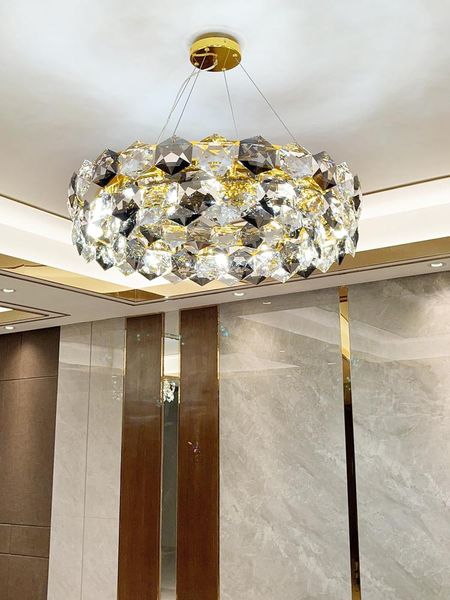 

postmodern crystal chandelier simple living room dining bedroom nordic light luxury creative lamp pendant lamps