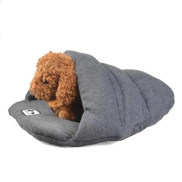 

cute slipper design soft fleece winter warm pet dog bed small cat sleeping bag puppy cave beds very for kennels & pens