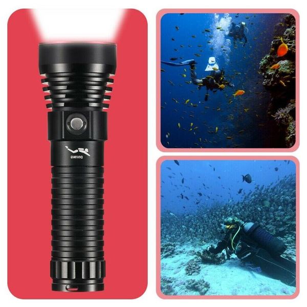 

flashlights torches 20000lm super bright diving ip68 highest waterproof rating professional light powered by 26650 battery