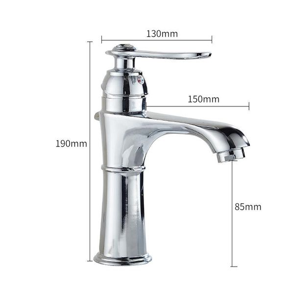 

bathroom basin single hole wash faucet and cold mixing chrome copper sink faucets