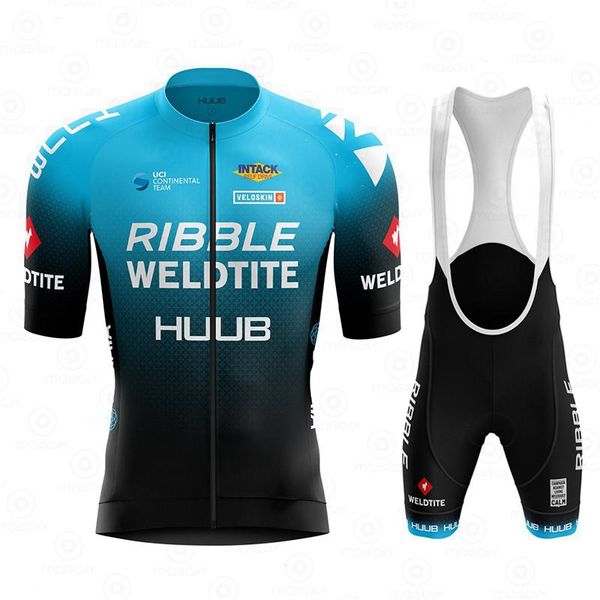 

pro cycling jersey huub men's summer mtb mountain bike clothing ropa ciclismo mujer breathable downhill racing sets, Black;blue