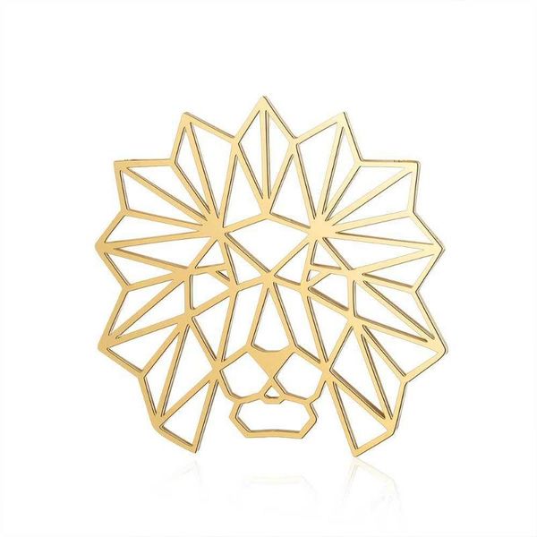 

pendant necklaces lion skull cap necklace trendy style stainless steel gold silver color hollow pattern for women men jewelry