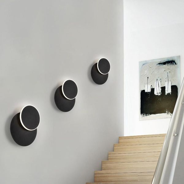 

wall lamps modern lamp minimalist bedroom living room aisle light iron base and acrylic lampshade round design