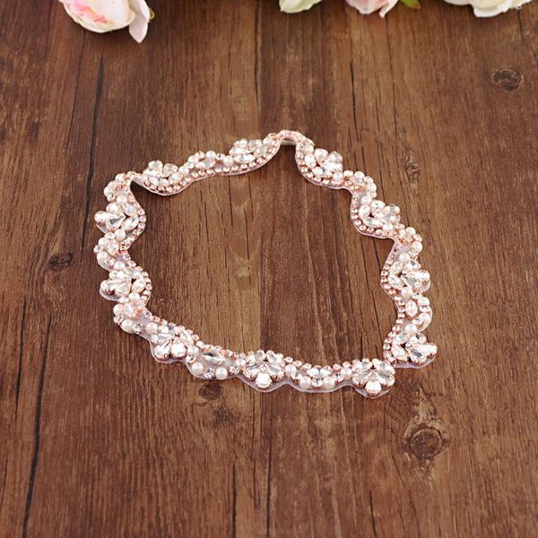 

wedding sashes s421-rg rose gold belt rhinestone bridal dress accessories women's belts fashion for bridesmaid evening dresses, White