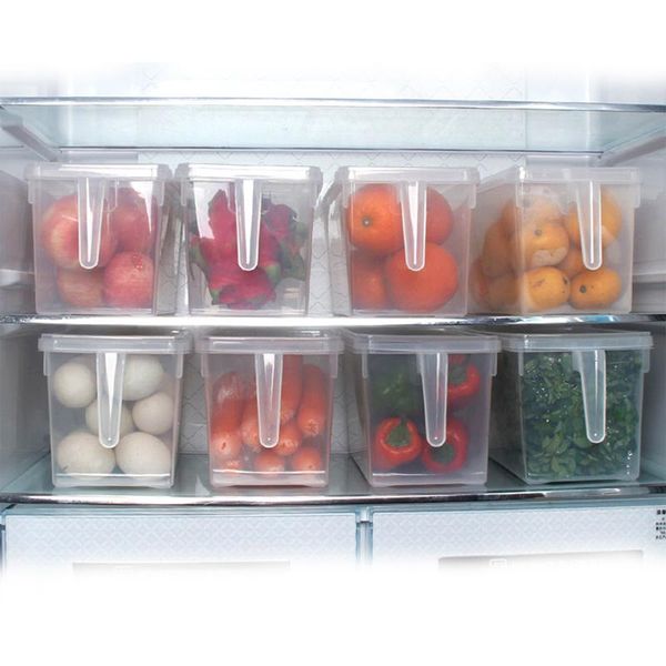 

storage bottles & jars bins refrigerator box food containers with lid for kitchen fridge cabinet er desk organizer j05