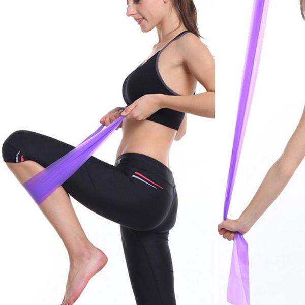 

fitness resistance bands exercise rubber yoga elastic band 150cm 180cm latex gym loop multi-color equipment