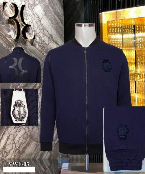 

men's tracksuits sportswear set men 2021 fashion comfort embroidery solid color zipper cotton suite, Gray