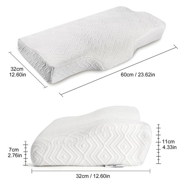 

pillow memory foam bedding neck protection slow rebound butterfly shaped health cervical size in 60*32cm