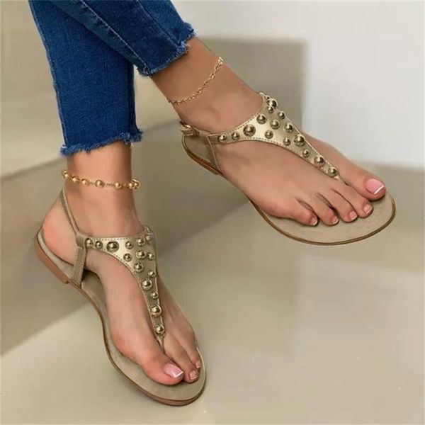 

slippers women's fashion 2021 summer flip shoes casual buckle rhinestone bohemia ladies breathable beach plus size, Black