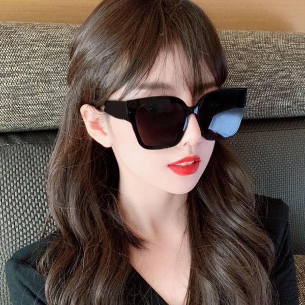 

sunglasses square acetate frame women fashion style grey lens oversize, White;black