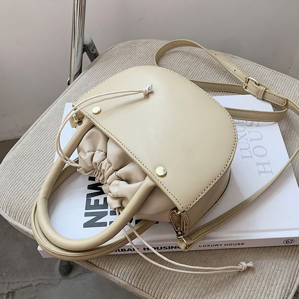 

semicircle design small pu leather drawstring crossbody bags for women 2021 ed trendy shoulder handbags and purses l003