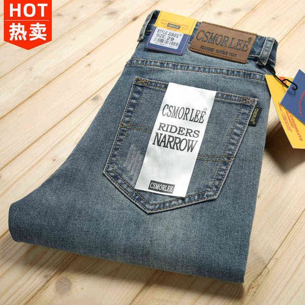 Counter Csmorlee Jeans da uomo a tubo dritto, larghi, elastici, slim fit, pantaloni estivi sottili, marchio di moda