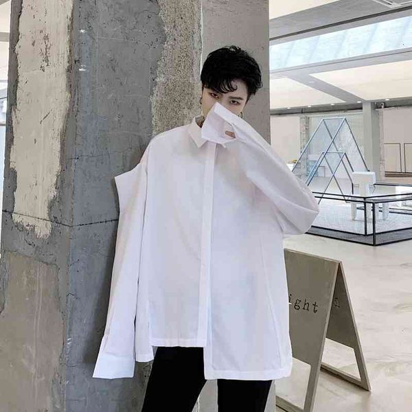 

men's casual janpanese styel original mens dresses oversized gothic shirts fashion shirt men for party dress, White;black