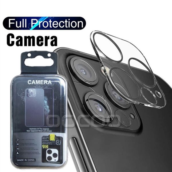 3D 9H Protetores de tela de cobertura completa Lente de câmera transparente transparente Protetor de vidro temperado para iPhone 14 Pro Max Plus 14Plus 13 12 12Pro com pacote de varejo