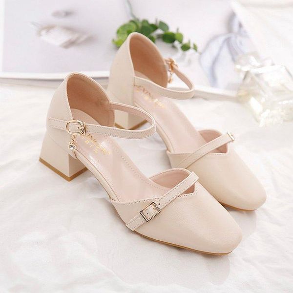 

sandals 2021 summer women's baotou lace-up roman high heels fashion round toe party dress shoes size 34-40, Black