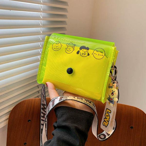 

jelly ins fashion transparent bag female 2021 new trendy mini summer simple style western small shoulder messenger smakg