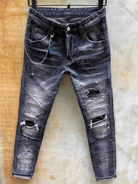 

2021ss designer jeans ainfor balm men's slim-fit ripped pants great quality man designers clothes spring plus size mens jeans ga4d, Blue