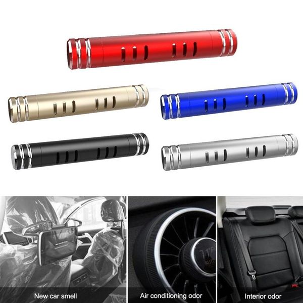 

car air freshener aluminum alloy colourfu rod metal outlet with perfume