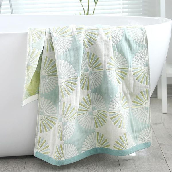 

household four-layer gauze dandelion bath towel for women soft absorbent wrap 70*140cm non-linting beach towels