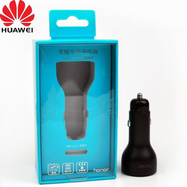 

huawei mate 20 supercharge car charger original 5a(max) dual usb fast type-c charge adapter for 30 10 9 honor cell phone chargers